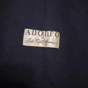 Adolfo at Sax Fifth Avenue Black Wool Scarf